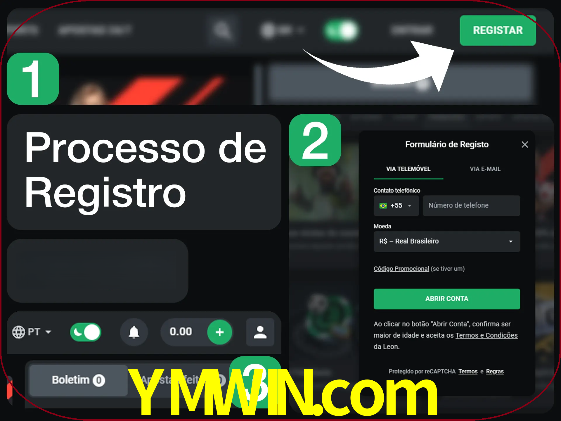 O processo de registro na LeonBet é simples.